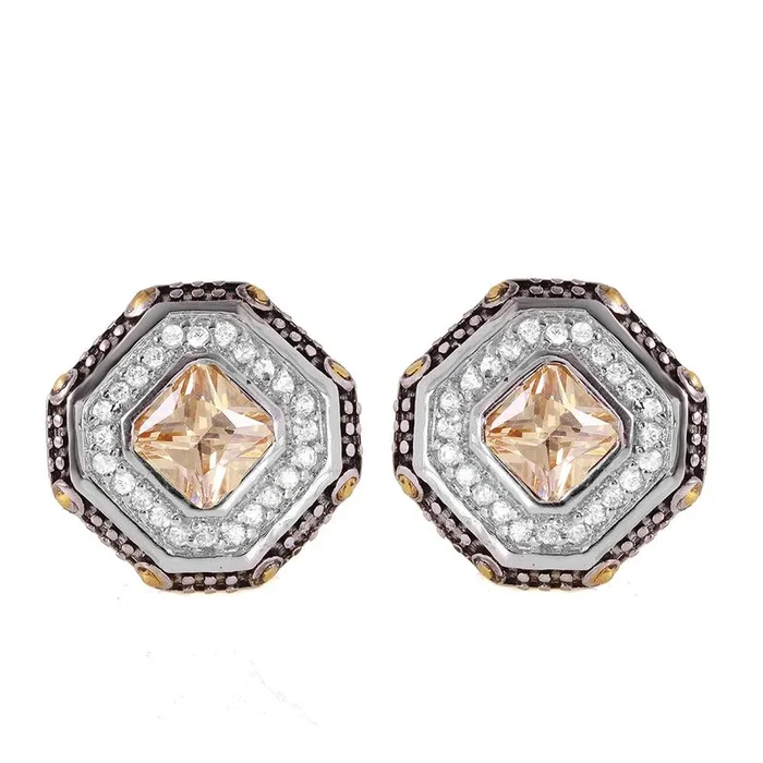 Pendientes Racimo Champán Plata 925 Rodiada – STE00406CHP