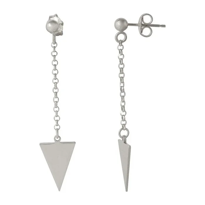 Pendientes Triangulares Colgantes Plata 925 Rodiada – ARE00006RH