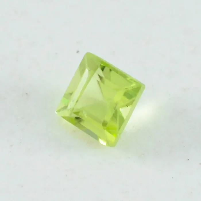 Peridot 1PC Large 11×11 MM Square Faceted Green Fine Semi Precious Loose Gemstone