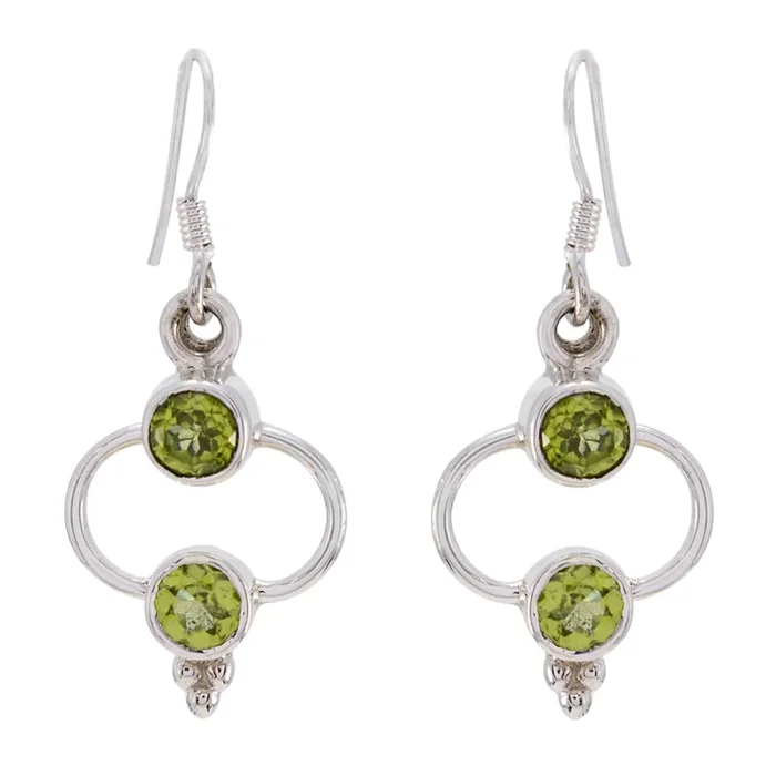 Peridot American Sofía multiple Dangle Green 925 Silver Earring