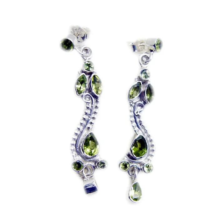 Peridot Australian Ayaka multiple Dangle Green 925 Sterling Silver Earring