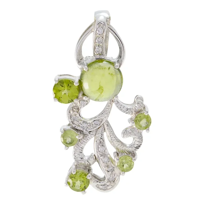 Peridot Edgy Middle Eastern Sterling Silver multiple Daniela valentine Green Pendant Jewellery