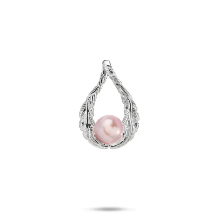 Pick A Pearl Old English Scroll Pendant in Sterling Silver – 21mm