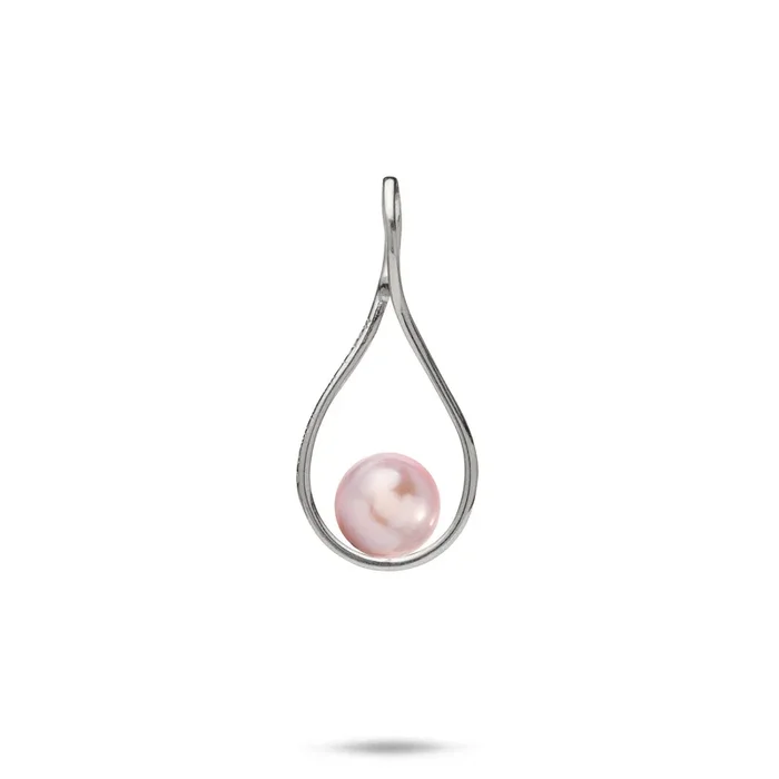 Pick A Pearl Pendant in White Gold – 25mm