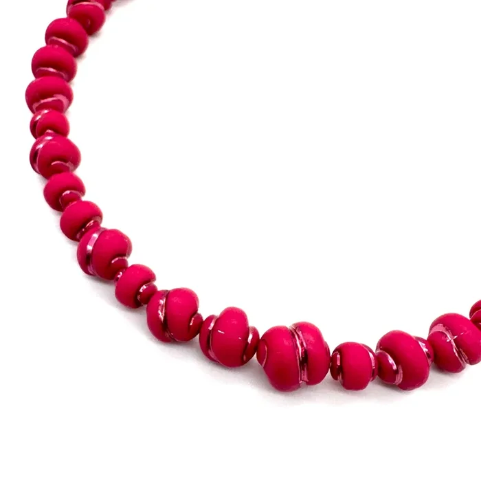 Pink And Gold Nugget Marco Necklace