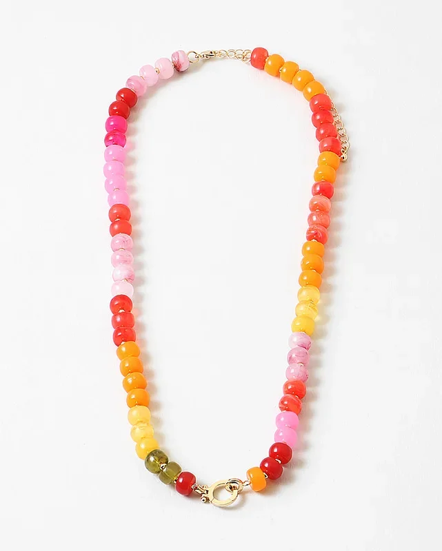 Pink Shades Isla Resin Necklace