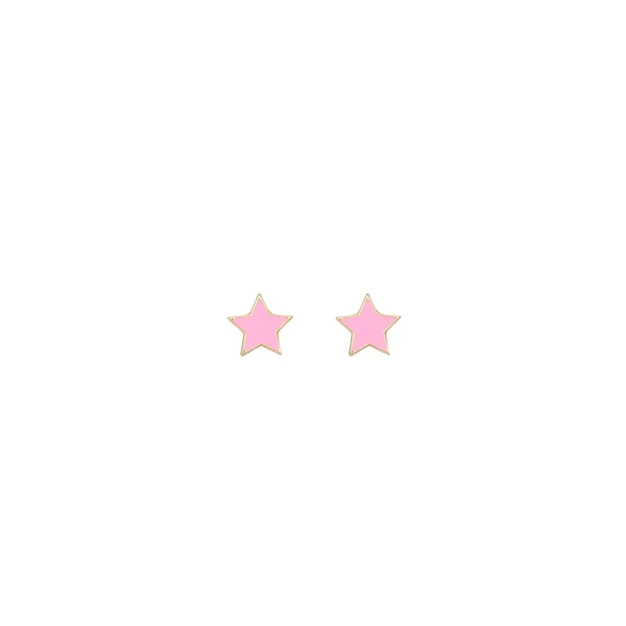 Pink Stars earrings in yellow gold| LEPAGE