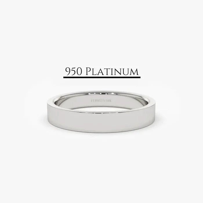 Platinum 3MM Flat Wedding Band