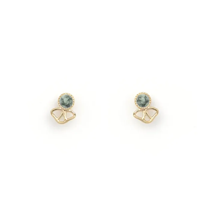 PM stud earrings – Lace