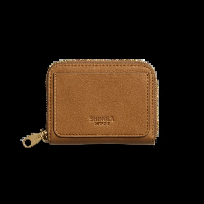 Pocket Small Zip Around Wallet – Tan