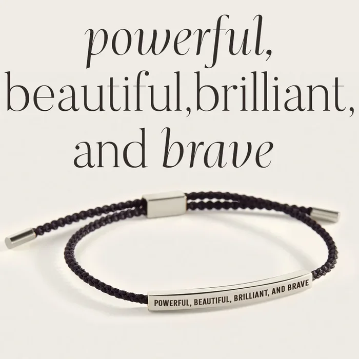 Powerful, Beautiful, Brilliant, and Brave Inspire Bracelet