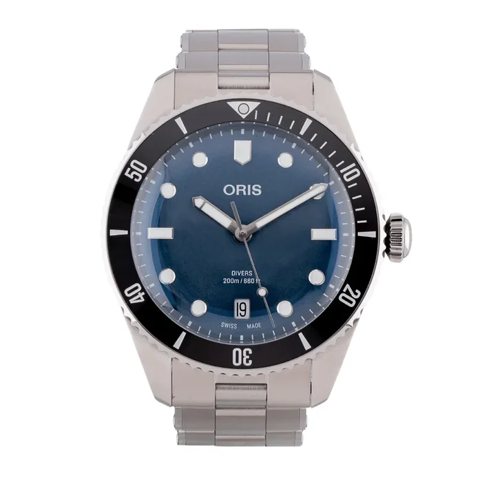 Pre-Owned Oris Divers Date 39 mm Blue 01 733 7795 4055-Set – Lepage