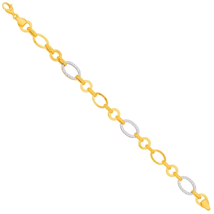 Precious Two tone Bracelet in 22K Gold