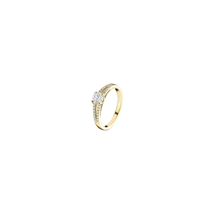 Première Dame engagement ring yellow gold diamonds | LEPAGE