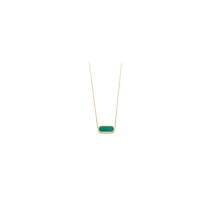 Première fois So Shocking necklace in yellow gold and malachite – Lepage