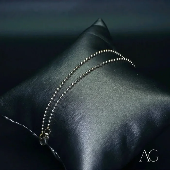 Premium 18k white gold anklet