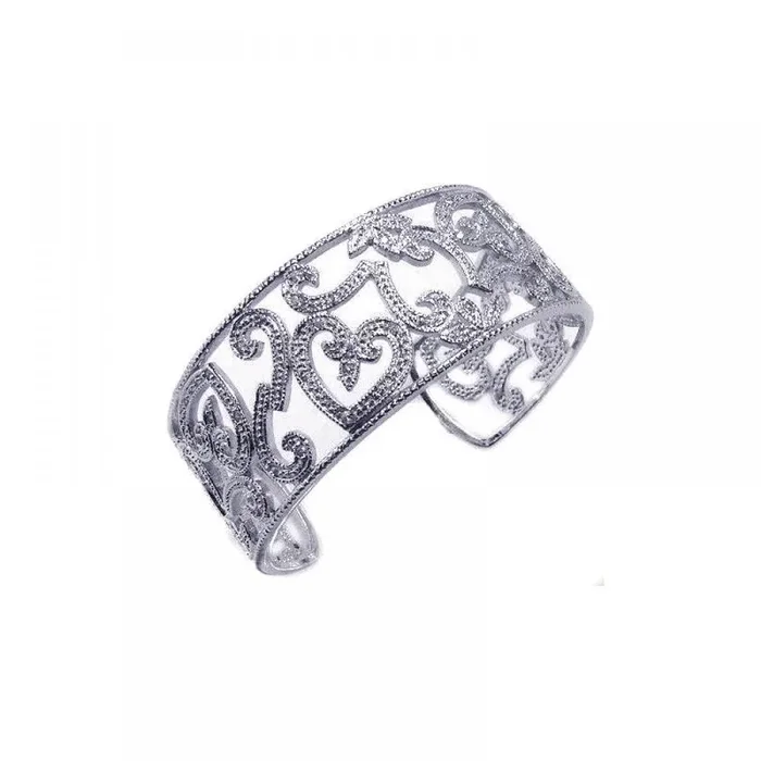 Pulsera de plata 925 chapada en rodio con micro pavé abierto de circonitas – BGG00002