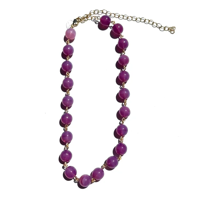 Purple Opal Archival Glass Amelia Necklace