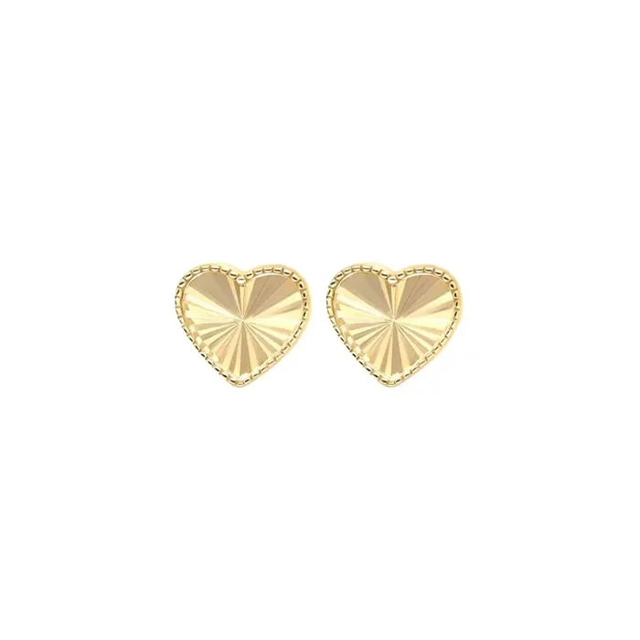 Radiant Heart Stud Earrings