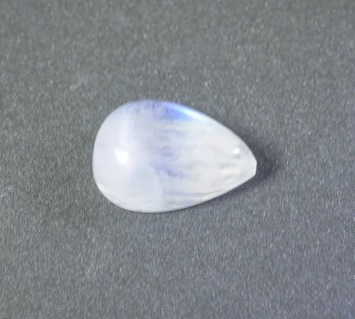 Rainbow Moonstone 1PC Large 9×11 MM Pear Cabochon White Superior semi Precious Loose Gemstone