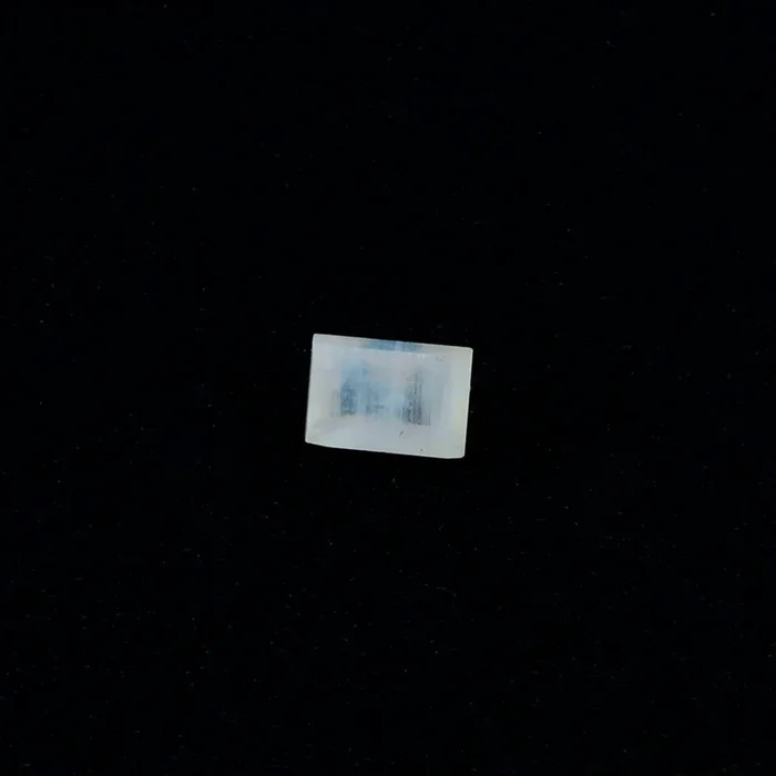 Rainbow Moonstone 1PC Medium 7×10 MM Emerald Faceted White Polished Semi Precious Loose Gemstones