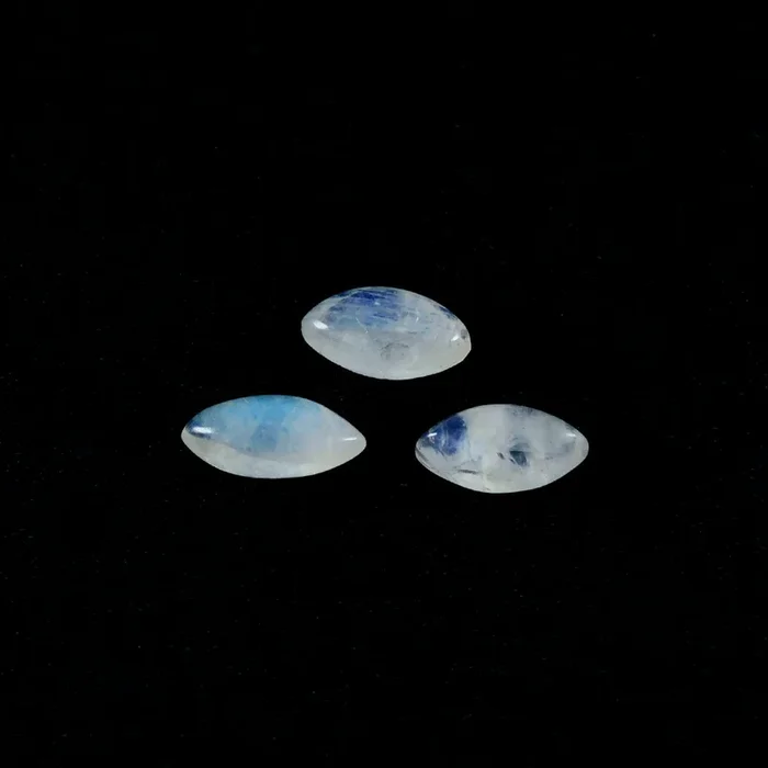 Rainbow Moonstone 1PC Small 6×12 MM Marquise Cabochon White Fine semi Precious Semi Precious Gemstone