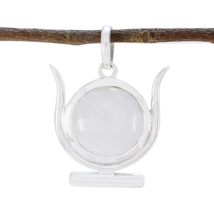 Rainbow Moonstone Dainty Spanish 92.5 Silver Solitaire Lili Cocktail White Pendant Jewellery