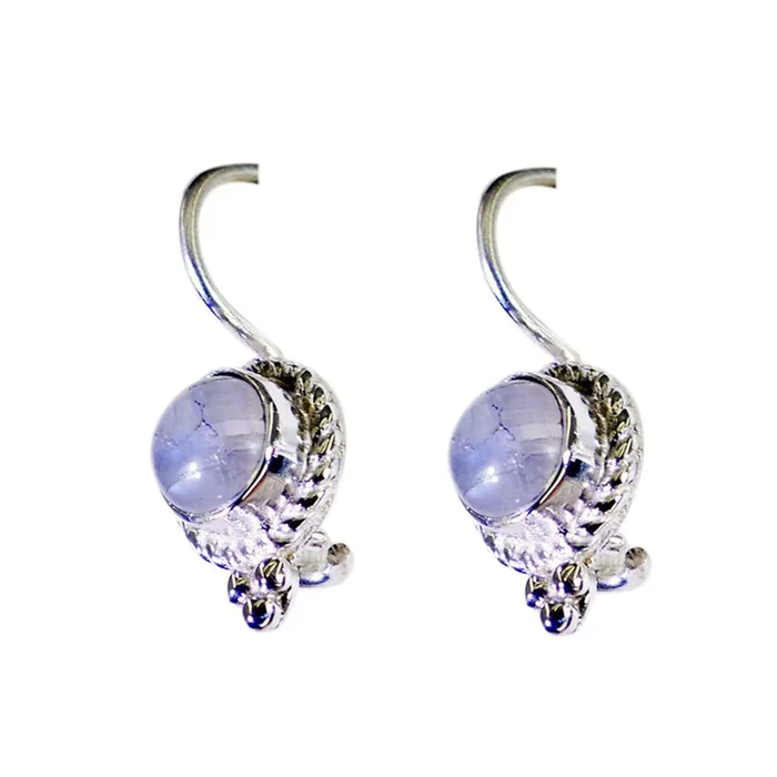 Rainbow Moonstone Mexican Camila multiple Dangle White Silver Earring