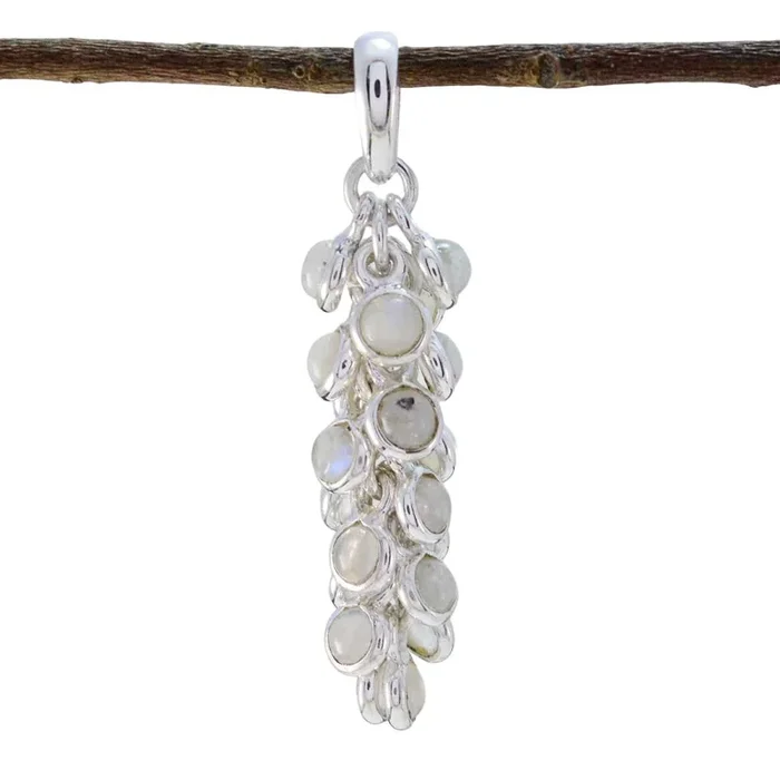 Rainbow Moonstone Slim Latin American 925 Silver multiple Katharina Armor White Pendant Jewelry