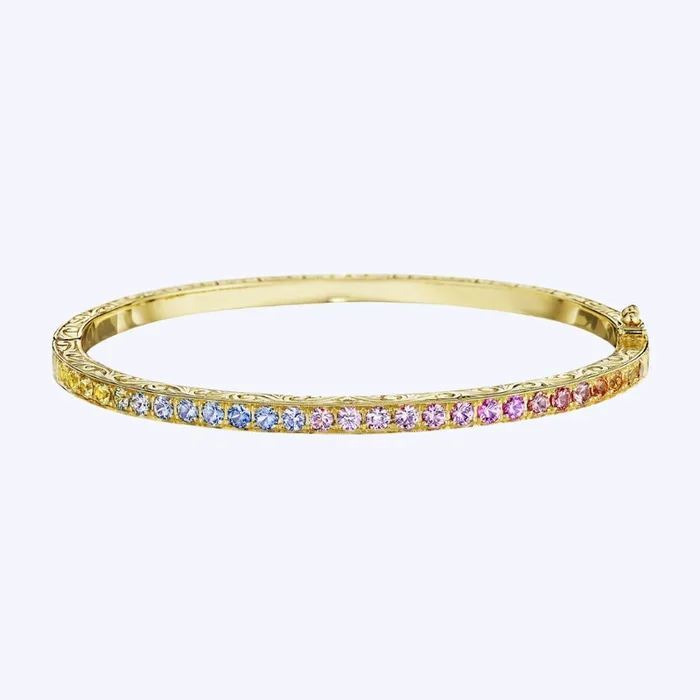 Rainbow Watercolor Bangle