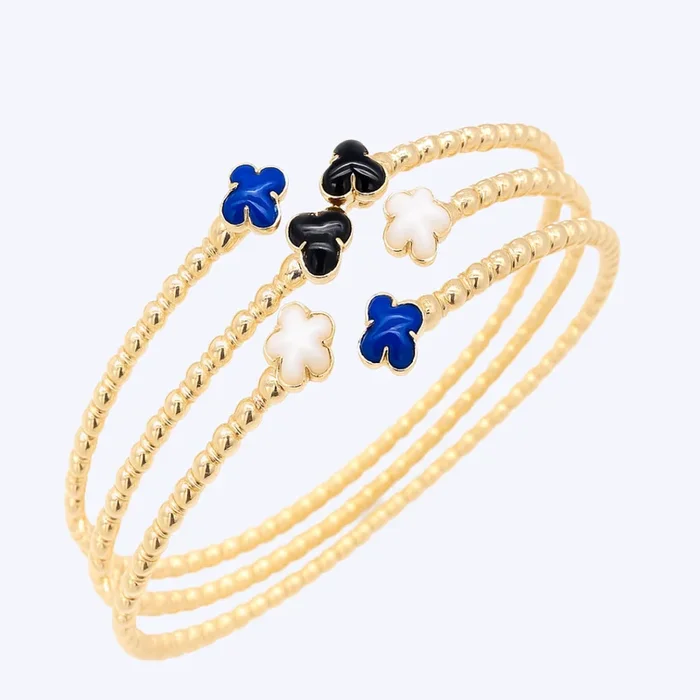 Raquel Clover Beaded Bangle