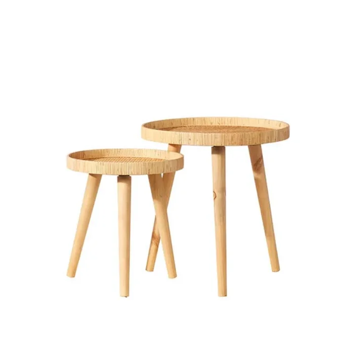 Rattan Nesting Tables – Set of 2 *In-Store Pickup Only*
