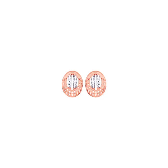 Ravishing Earrings With CZ in 18K Rose Gold