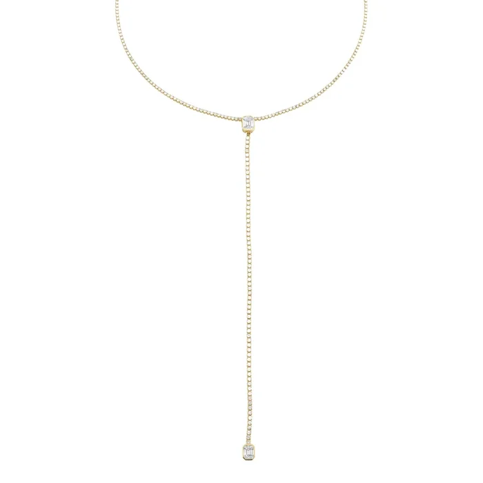 READY TO SHIP DIAMOND ILLUSION DROP Y NECKLACE