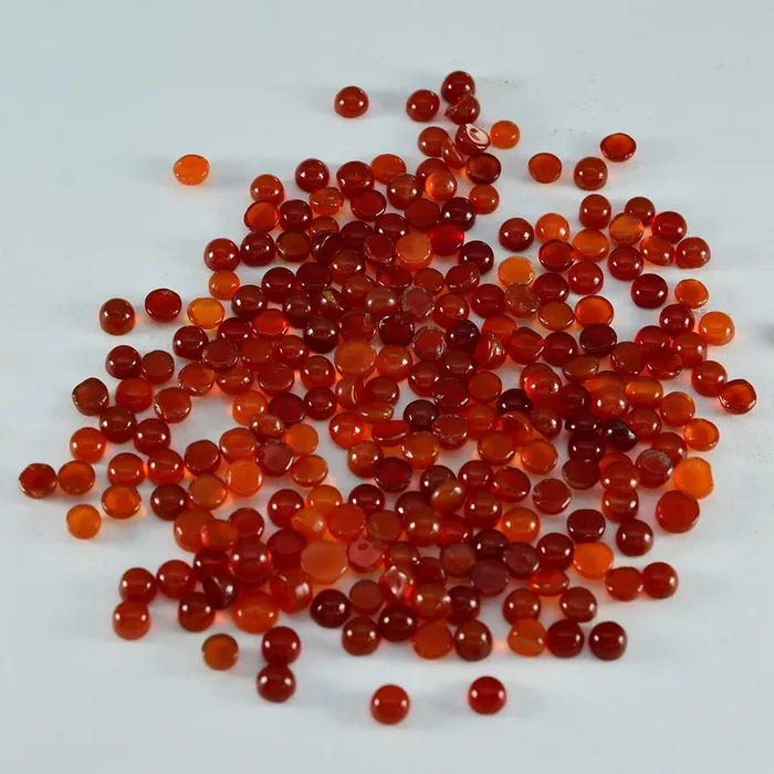 Red Onyx 10PC Tiny 4×4 MM Round Cabochon Red Superior semi Precious Gems
