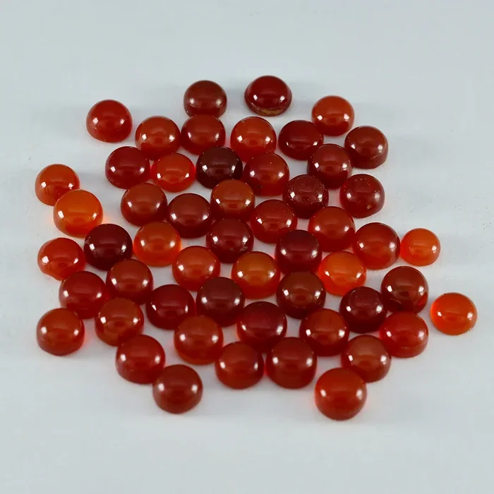 Red Onyx 10PC Tiny 5×5 MM Round Cabochon Red Pure semi Precious Loose Gems