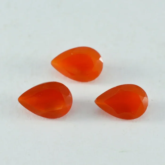 Red Onyx 1PC Chunky 13×18 MM Pear Faceted Red Natural Semi Precious Loose Gemstone