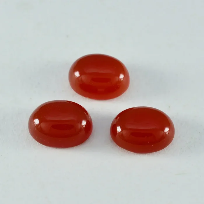 Red Onyx 1PC Large 9×11 MM Oval Cabochon Red Brilliant semi Precious Loose Gems