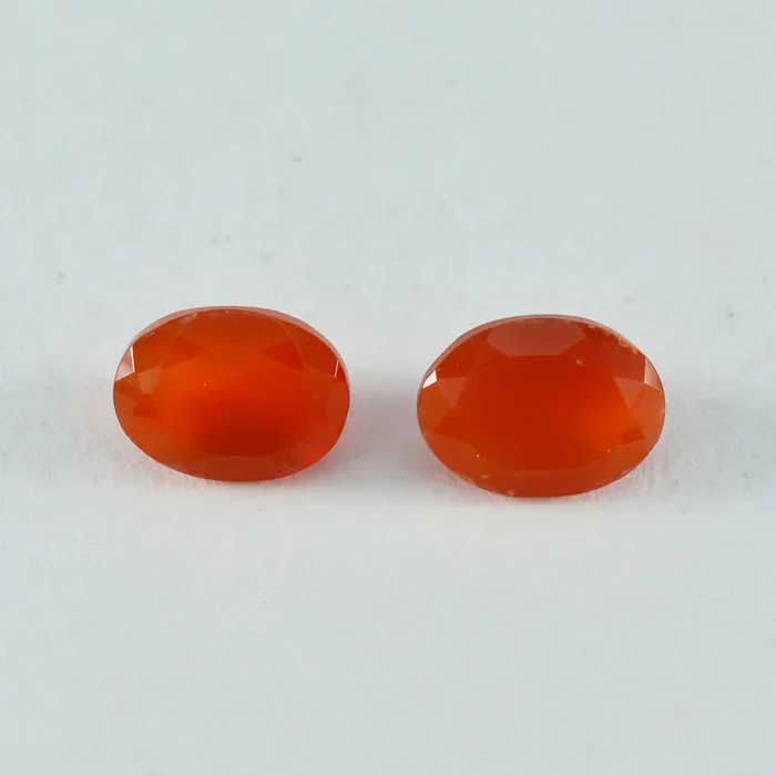 Red Onyx 1PC Medium 7×10 MM Oval Faceted Red Shine Semi Precious Loose Gems