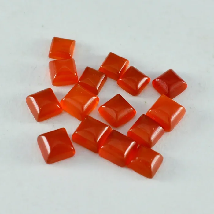 Red Onyx 1PC Small 7×7 MM Square Cabochon Red Superior semi Precious Loose Gemstone