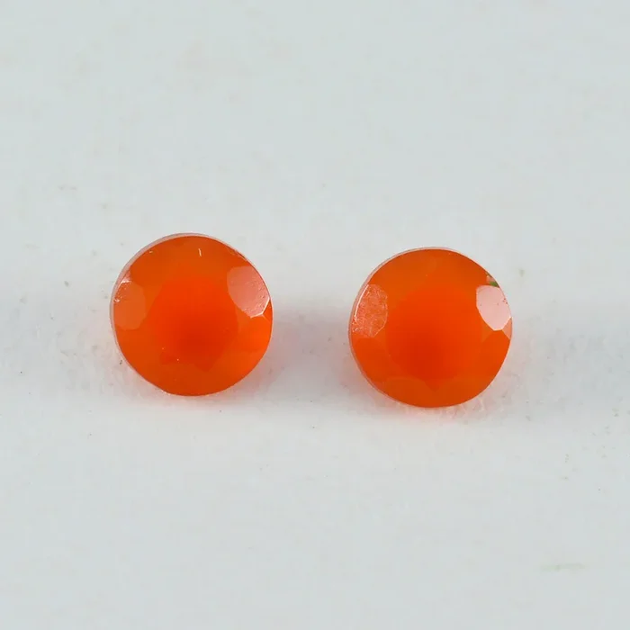 Red Onyx 1PC Small 8×8 MM Round Faceted Red Luster Semi Precious Loose Gemstones