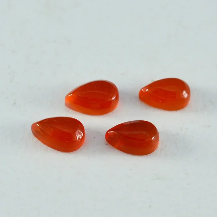 Red Onyx 1PC Tiny 5×7 MM Pear Cabochon Red Fiery semi Precious Gems