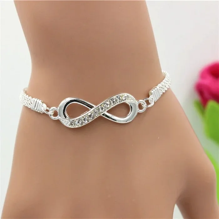 Rhinestone Infinity Bracelet Men’s Women’s Jewelry