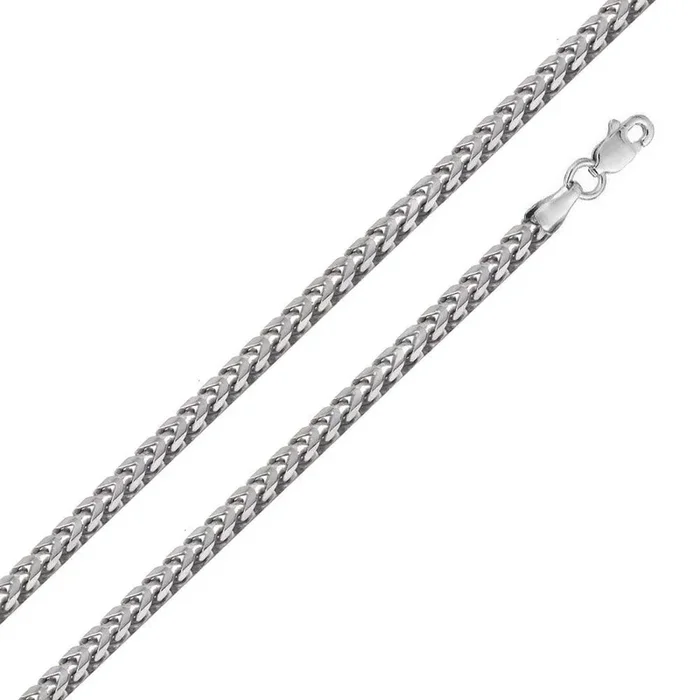Rhodium Plated 925 Sterling Silver Hollow Round Franco Chain 5.3mm – CHHW123 RH