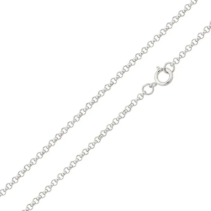 Rhodium Plated 925 Sterling Silver Rolo 020 Chain 1.35mm – CH230 RH