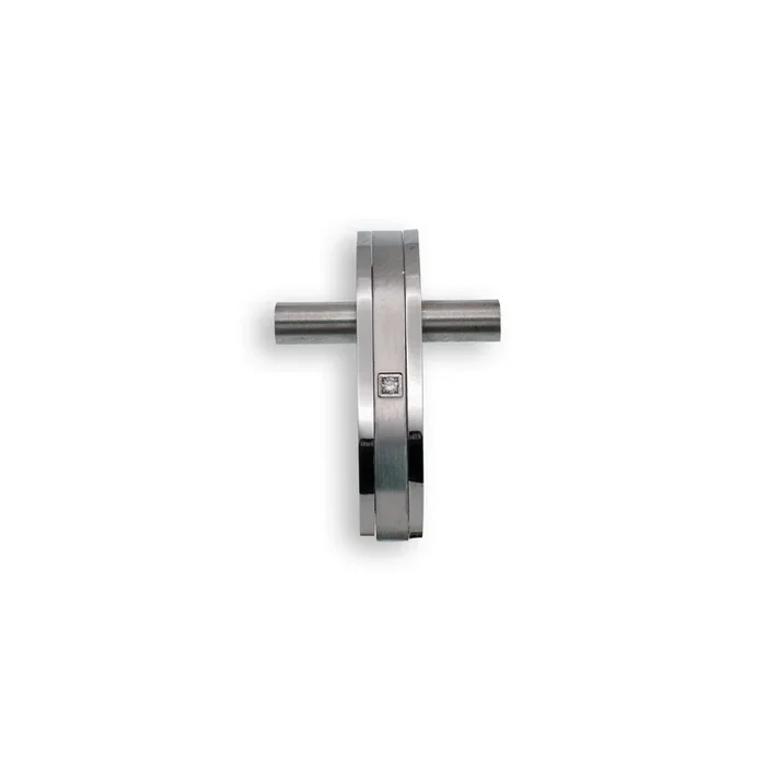 Rhodium Plated Stainless Steel Cross Pendant – SSP00369