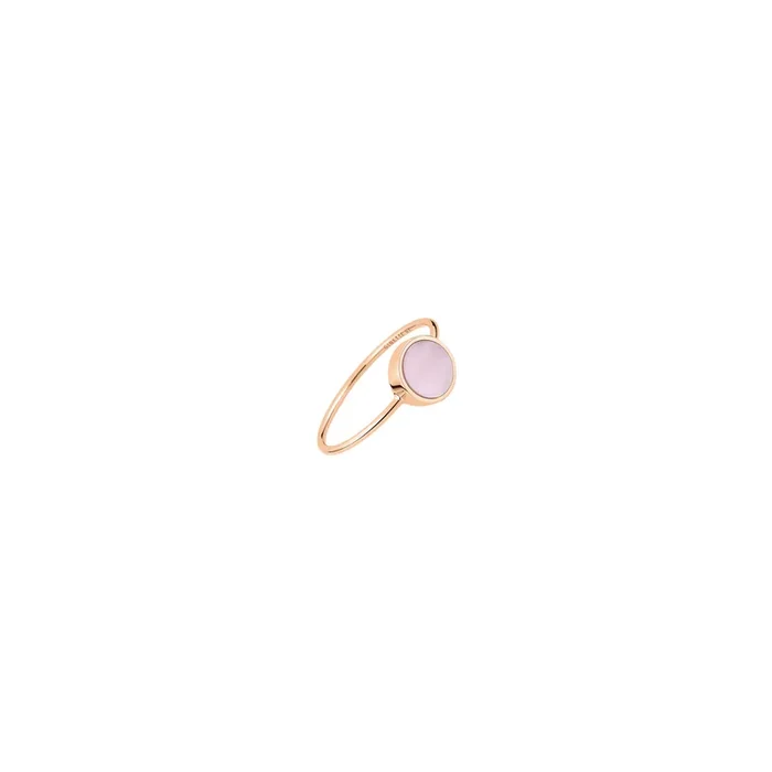 Ring Mini Ever Disc Ginette NY pink gold pink mother-of-pearl, ginette ny – Lepage