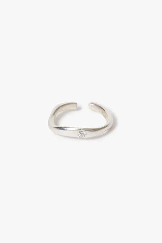Ripple Diamond Toe Ring