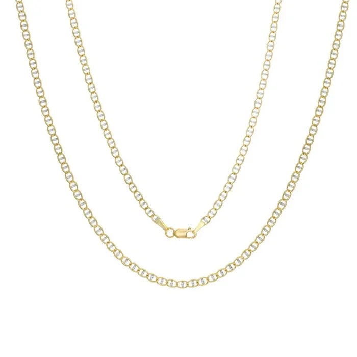 Roberto Martinez 14KT Yellow Gold With Rhodium Plating 20-inch 3MM Anchor Link Chain