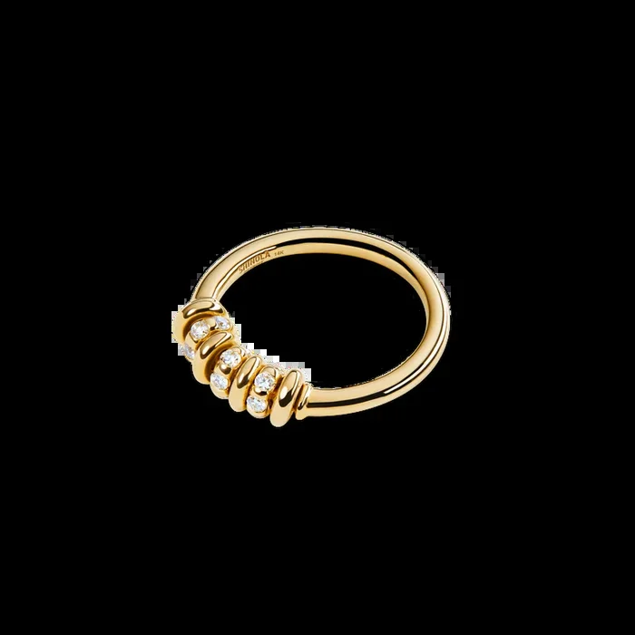 Rondelle Charm Ring – Yellow Gold